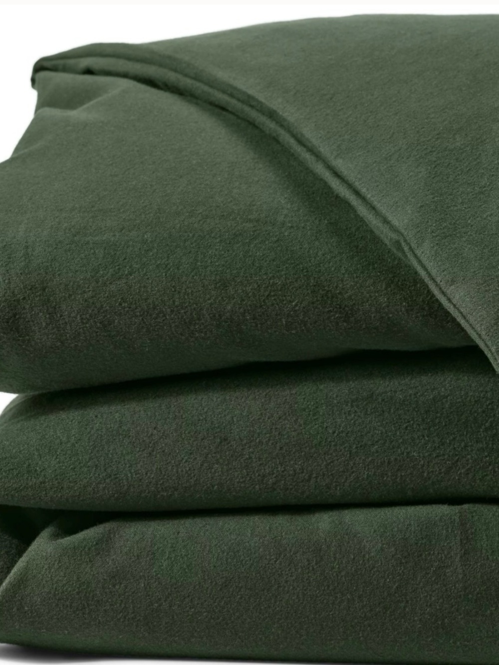 Eddie Bauer Dark Green Flannel Duvet Full Size